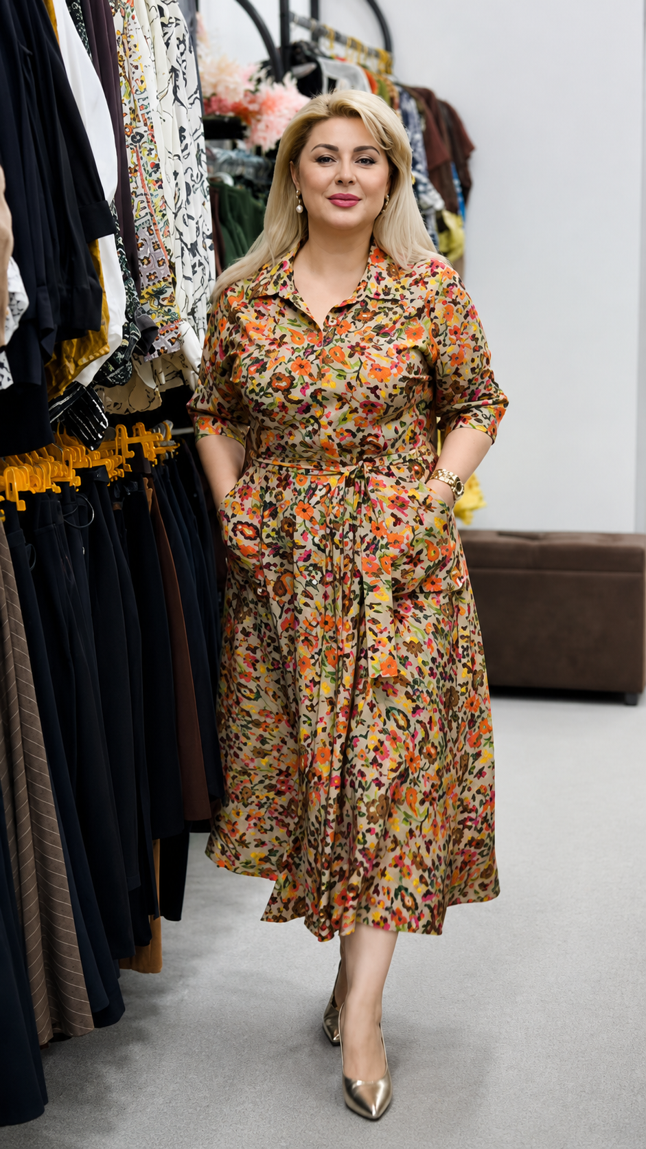 Floral Printed Rayon Dress