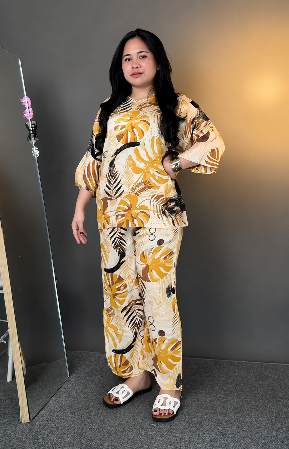 Yellow Printed Co-Ord Set for Women | S to 3XL