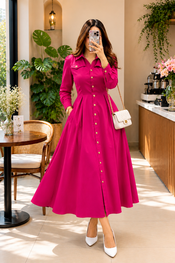Pink Women’s Soft Rayon Dress