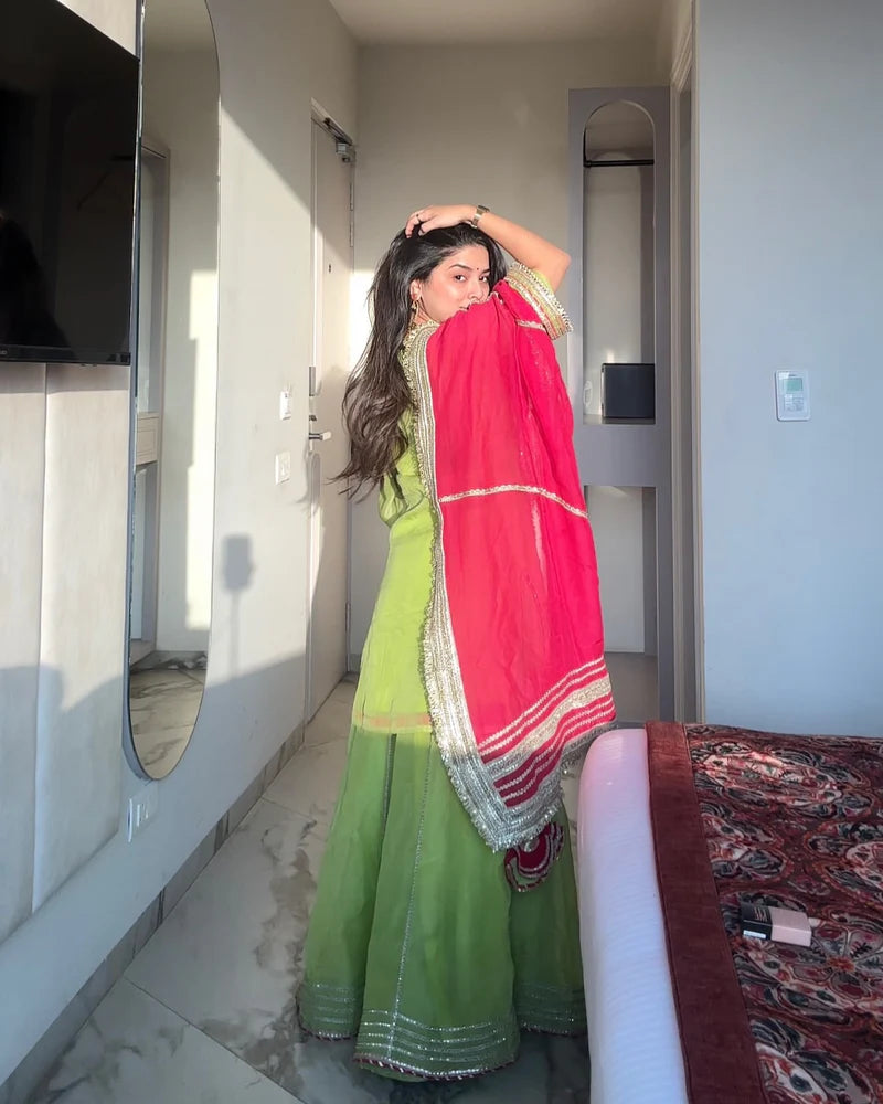 Green Sharara Suit Set