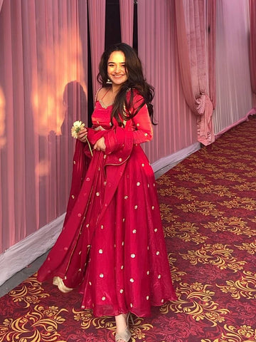 Vijodhya Red Premium Designer Anarkali Suit